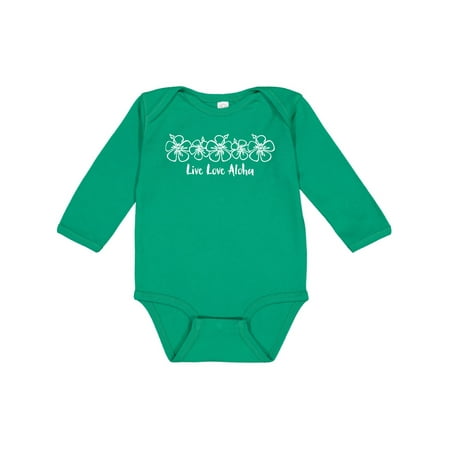 

Inktastic Live Love Aloha WHT Gift Baby Girl Long Sleeve Bodysuit