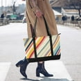 thumbnail image 4 of FORMRS Canvas Laptop Tote Bag for Women with 15.6" Computer Compartments Shoulder Handbag, Striped Pattern, 4 of 7