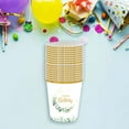thumbnail image 4 of Hovilon 20 Pieces Sage Greenery Party Supplies Tableware Set Eucalyptus Leaf Jungle Theme Party Table Decorations Bridal Baby Shower Birthday Wedding Paper Cups, 4 of 5