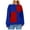 Blue, variant on LYXSSBYX Sweatshirts for Women Loose Fit Womens Long Sleeve Color Block Pullover Tops Crewneck Oversized Plaid Sweatshirts 2024 Trendy Fall