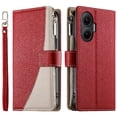 thumbnail image 3 of Funda cartera GANGXUN para Xiaomi POCO F7 5G , cuero PU con tarjetero, cremallera, correa de mano, soporte y protección 497°, 3 of 6