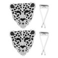 thumbnail image 1 of 2 clips para ventilación de coche con forma de cabeza de leopardo, accesorios ostentosos., 1 of 6