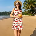 thumbnail image 3 of KLL Fresh Red Tomato Pattern Womens Summer Dresses 2025,Loose Round Neck Sleeveless Sundresses Tank Dresses with Pockets, 3 of 7