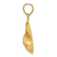 thumbnail image 2 of 14k Satin Diamond-cut Shell Pendant K6055, 2 of 4