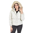 thumbnail image 4 of Chamarra con cinto y capucha desmontable Roman Fashion /Juvenil, 8380 (Hueso) blanco G, 4 of 5