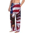 thumbnail image 6 of Hirioo USA Eagle with Spread Wings for Women's PJ Pajama Pants Sleep Pants Women's Home Trousers with Pockets,S-3XL-Small, 6 of 6