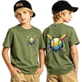 thumbnail image 2 of Bobifish Big Boys T Shirt With Baseball Print Short Sleeve Summer Basic Tee Shirt Children Boys Active T-Shirt, 2 of 3