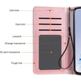 thumbnail image 3 of Case for Samsung Galaxy A16 5G Wallet PU Leather Pouch with Credit Card Slots Money Pocket, Stand & Strap Flip Bookstyle Cover Fit Galaxy A16 - Rose Gold, 3 of 8
