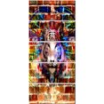 thumbnail image 2 of Tiger over Design de Briques Abstraites - Art Mural Abstrait sur Toile, 2 of 3