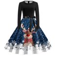 thumbnail image 3 of Vestidos Casuales Para Mujer 派对 Moda Femenina Casual Navidad Cuello En V Mujeres Navidad Gráfico Elegante Vestidos Sin Mangas Moda Sexy Floral, 3 of 3
