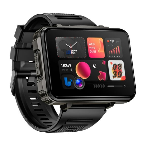 Proof 4G Smartwatch WiFi GPS BT5.0 Smartwatch 2.4 Inch Touch Screen Support SIM Card Phone Call For 10.7 4GB/64GB Music Player 2MP Camera IP67 Water Proof