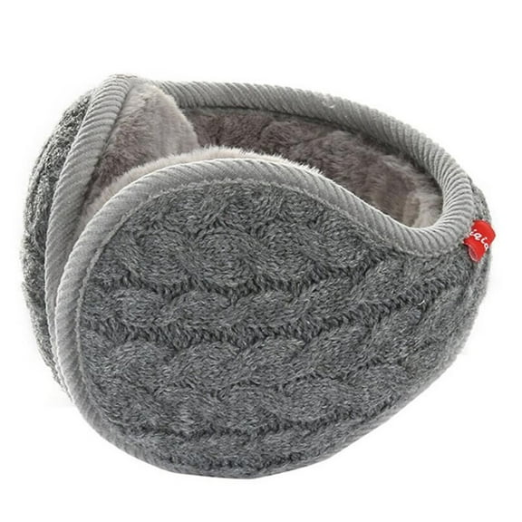 Winter Ear Muff Unisex Foldable Adjustable Collapsible Plush Cold Weather Knit Comfortable Ear Earmuffs Outdoor Ear Warmer for Women Men