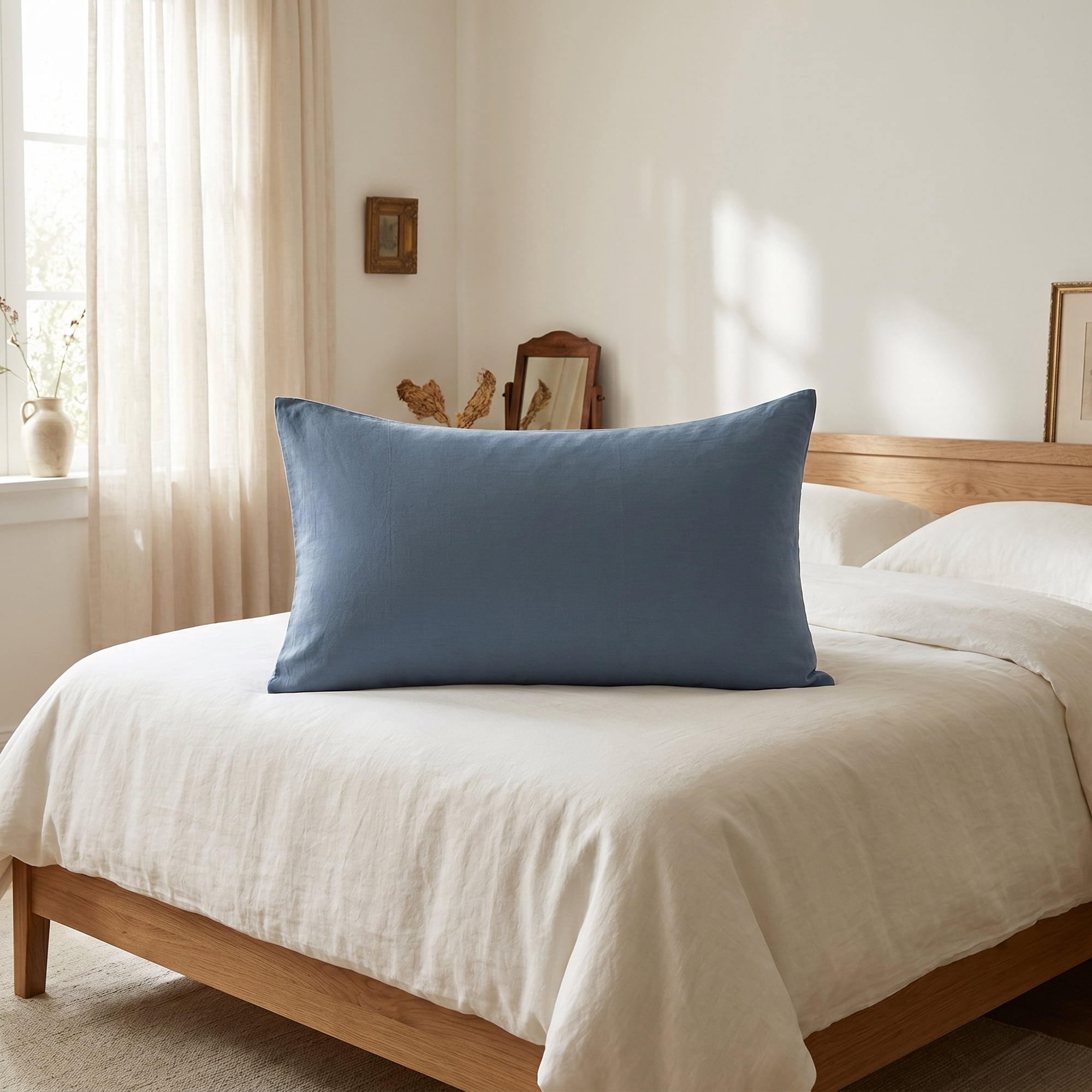 Unique Bargains Smooth and Cool Envelope-style Closure Durable Bedding Pillowcases Blue