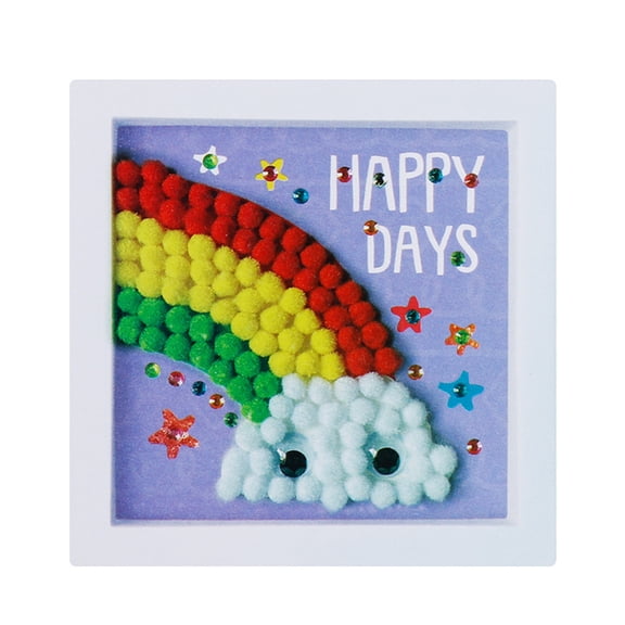 Photo Frame Craft Kit, Wool String Art Sticker Painting Set, Sensory Creative Activity for Arts and Crafts