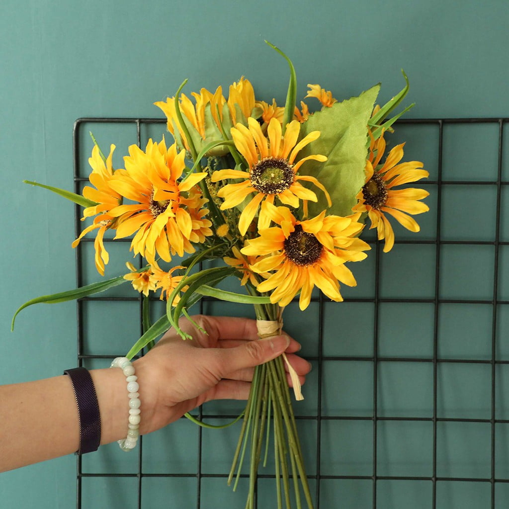 YZHM Artificial Silk Flower Bouquet Home Floral Decor 1 Bunch Beauty