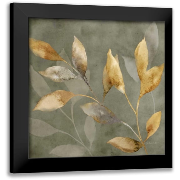 Coulter, Cynthia 12x12 Black Modern Framed Museum Art Print Titled - Majestic Leaves II