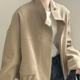 thumbnail image 5 of -Chaqueta corta Vintage para mujer, moda Coreana de dinero antiguo, informal de gran tamaño, ropa de calle elegante, estética, Otoño, 2023, 5 of 5