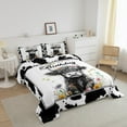 thumbnail image 3 of Erosebridal Highland Bull Bedding Twin Comforter Set, Colorful Flower Down Comforter, Happy Birthday Decor, Microfiber 2pcs, 3 of 7