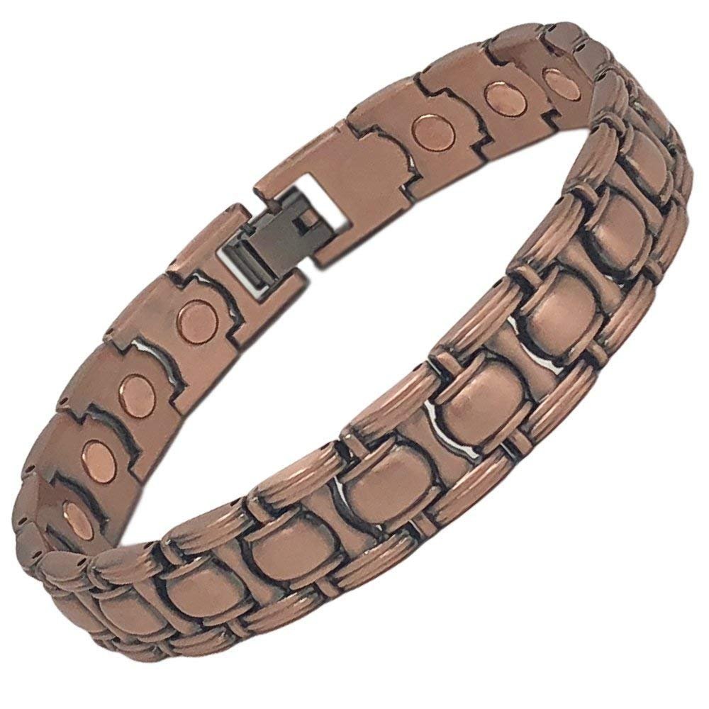 Six21 Collections Brushed Link Copper Bracelet Pure Copper