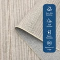 thumbnail image 2 of Garvee 5'x7' Modern Stripe Area Rug, Washable Neutral Printed Carpet with Non Slip Rubber Backing, Stain Resistant Accent Floor Carpet for Living Room, Bedroom, Home Office, Beige, 2 of 9