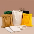 thumbnail image 2 of JUYGO Cotton Tote Bag and DIY Shopping Shoulder Bag Lightweight Spacious Grocery Bag Durable Washable Reusable Bags, 2 of 7