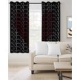 thumbnail image 2 of Valentine's Day Blackout Curtains for Bedroom/Living Room, Thermal Insulated Kitchen Curtains, Black Red Chic Love Heart Abstract Stripes Grommet Darkening Window Treatment Drapes 52"x63"x2, 2 of 8