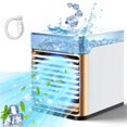 thumbnail image 1 of Cooling Fan with 7 Colors LED Light, Ice Cooling Fan Evaporative Air Cooler for Room Office, 1 of 5