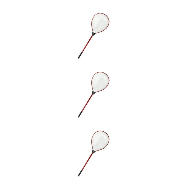 stanreset 1/2/3/5 Pêche Filets de Débarquement Canne Télescopique Accs Anti-Crochet Résistant à l'Usure Slideproof Léger Extensible à l'Extérieur Outils Rouge 3PCS