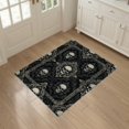 thumbnail image 3 of ODIKA Gothic Ghost Symmetrical Death Baroque Frame Smoky Grey Ivory for Entryway, Kitchen, Mudroom, Stain Resistant Flatwoven, 3 of 7