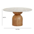 thumbnail image 6 of Pemberly Row Travertine Concrete Indoor / Outdoor 54" Round Dining Table, 6 of 6
