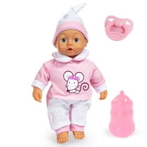Interactive 14" Baby Doll in Pink Mouse Top
