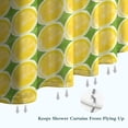 thumbnail image 6 of Yellow Lemon Slices Green Pattern Shower Curtain 36"x72" ,Bathroom Decorative Shower Curtains Set with 12 Hooks,Modern Waterproof Washable Shower Curtain, 6 of 6