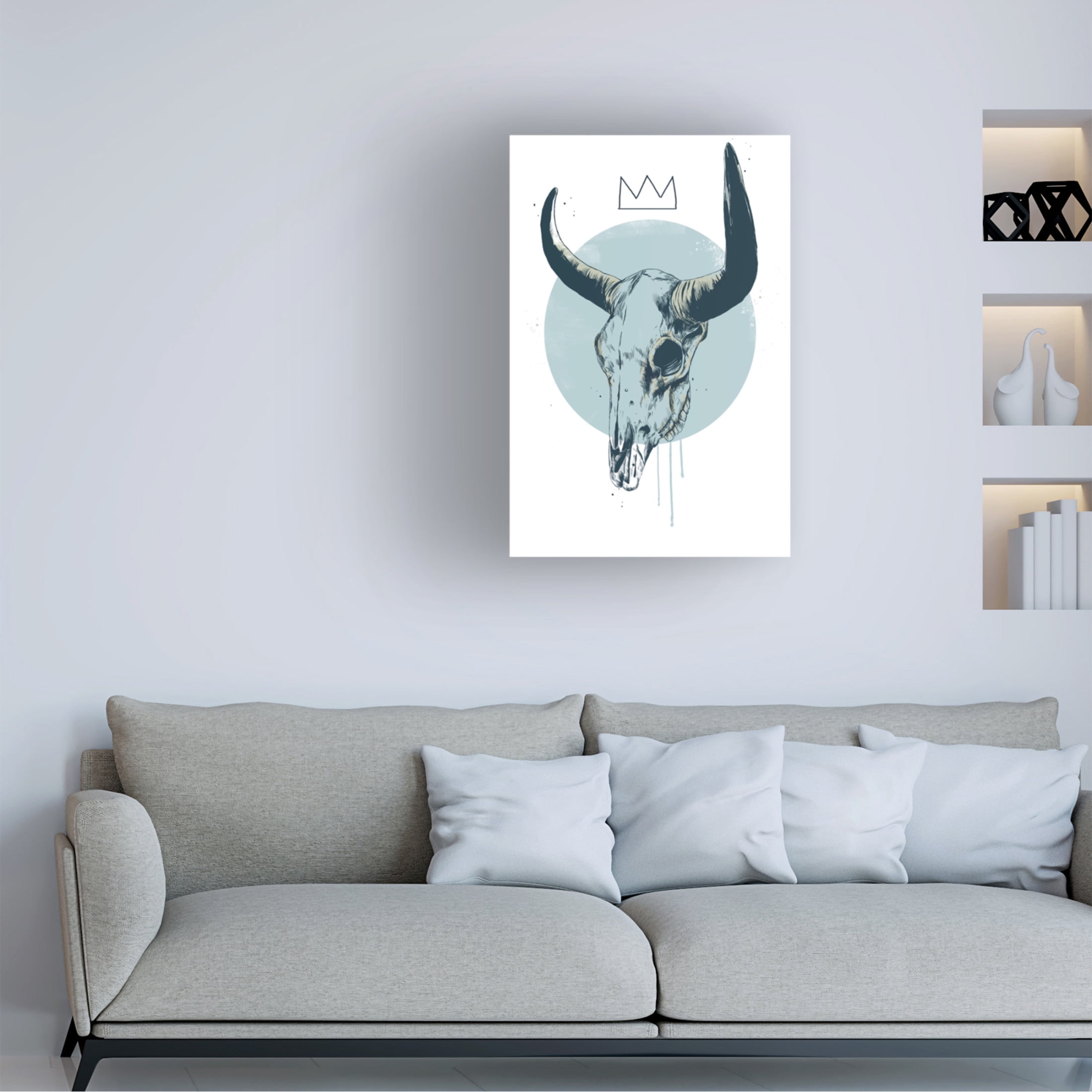 Trademark Fine Art Balazs Solti Bull skull Canvas Wall Art