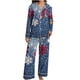 thumbnail image 3 of Puyaiuu Women 2 Piece Christmas Satin Pajama Set Cute Print Long Shirt Loose Shorts Matching Set Loungewear Gift, 3 of 5