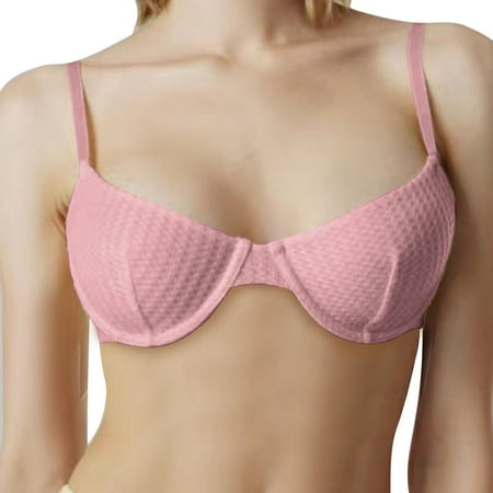 miqiqism Women s Beauty Back Minimizer Bra Underwire Full-Coverage Bras Juniors 18 Hour Bralettes Wireless T-Shirt Bra Sexy Push-Up Brassiere Everyday Bra 01_Pink Large
