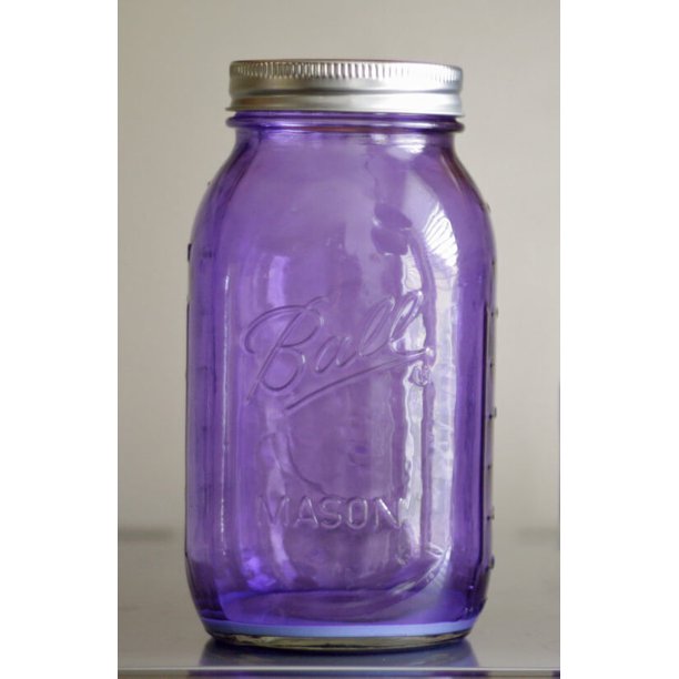 6 Purple Wide Mouth Quart Ball Mason Jars Heritage Collection Walmart
