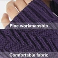 thumbnail image 3 of Puños de piel sintética para muñecas: calentadores de brazos sin dedos para mujer, guantes elásticos de invierno, guantes acrílicos, guantes largos, 3 of 5