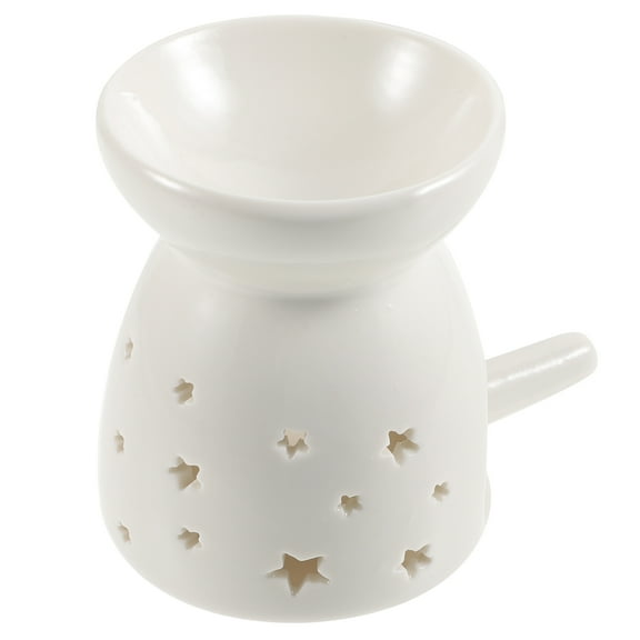 White Ceramic Tealight Candle Holder and Burner Set for Home Decor, , Stylish Aromatherapy Accessory