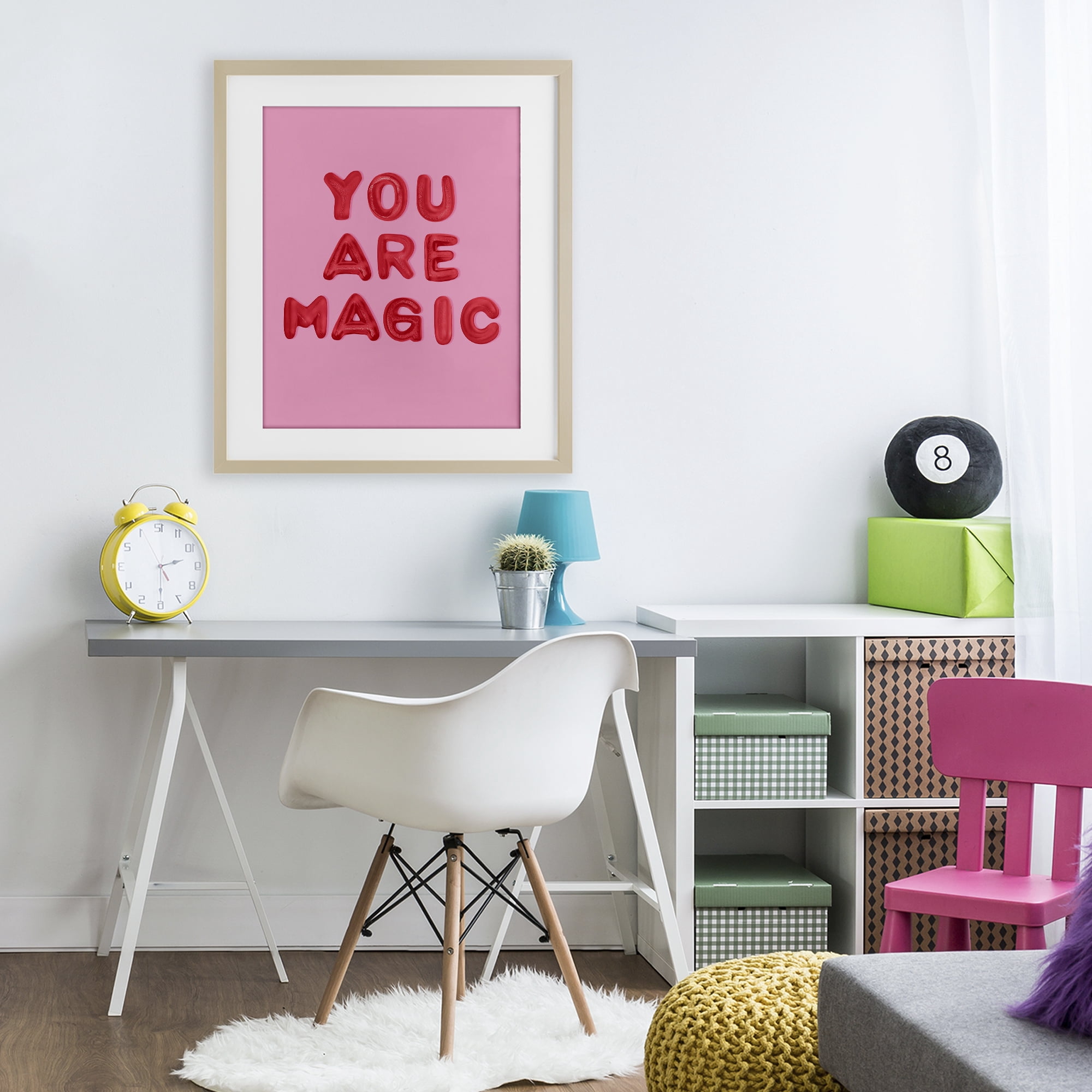 Stupell Industries You Are Magic Red & Pink Birch Framed Print Under Glass, design by LISH Creative
