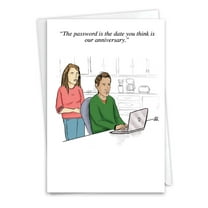1 Funny Anniversary Card with Envelope - Special Password C3252ANG