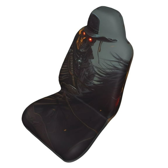Picia Cool Skull Western Cowboy Print Waterproof Sweating Car Seat Cover for Post Gym Workout, Running, Beach and Hiking, Universal Fit Anti-Slip Bucket Seat Protector