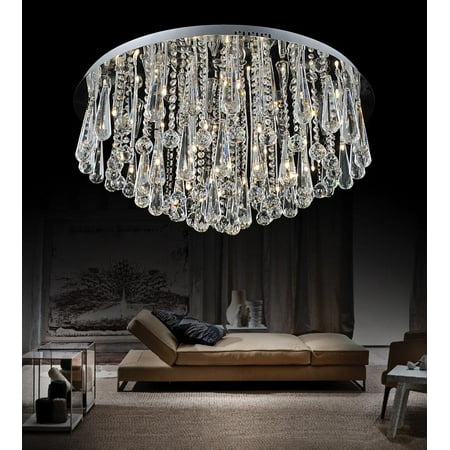 

12 Light Flush Mount with Chrome finish