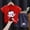 Red, variant on RTKFRFLM Toddler 2-Piece Cotton Set Short Sleeve Graphic Tee and Shorts Outfit Red 12-18 Months