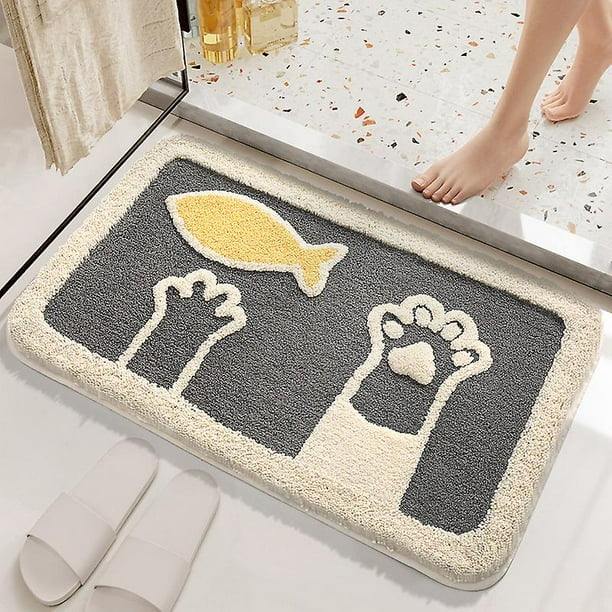 Alfombra de baño hermosa alfombra de ducha, lujoso felpudo de alta absorción y antiderrapante, lavadora en máquina adecuada para baño, ducha y baño