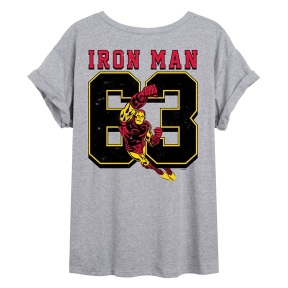 Iron Man - 63 Jersey - Juniors Oversized Graphic T-Shirt