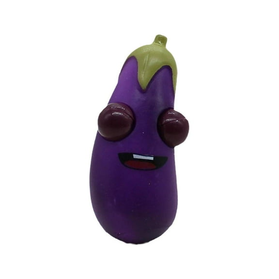 ZOUBAOQ Creative Novelty Simulation Squinting Eggplant Stress Relief Toys