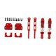 thumbnail image 5 of Kit de amortiguadores traseros RC con tornillería de montaje, repuestos para vehículos a escala 1:12. Rojo, 5 of 9