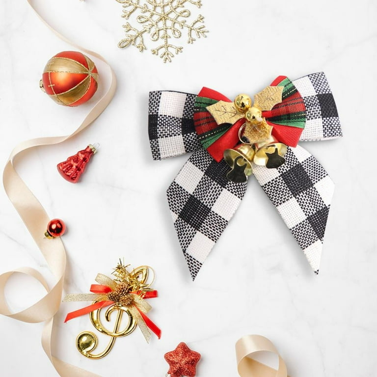 Black christmas bows and ribbon deals