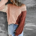 thumbnail image 4 of Hauts Mignons Chandail-Over Ample d'Automne pour Femmes Manches Longues Col Rond Chandail-Over Assorti en Liquidation, 4 of 7