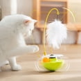 thumbnail image 2 of Juguete interactivo para gatos con plumas y pista con campana para gatos de interior, ejercicio, 25 cm de alto, 2 of 4